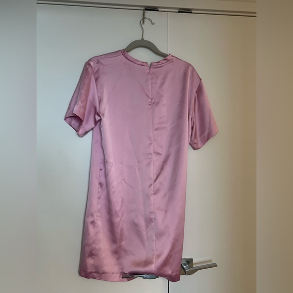 Zara Pink Satin Effect Mini Dress, Size M - Picture 5 of 5